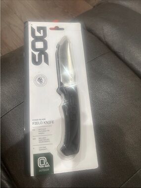 SOG Black Fixed Blade Field Knife - SOG